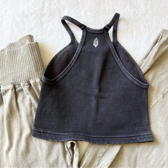 Free People Happiness Runs Crop Top and Good Karma Flare Pant Leggings - Picture 3 of 8